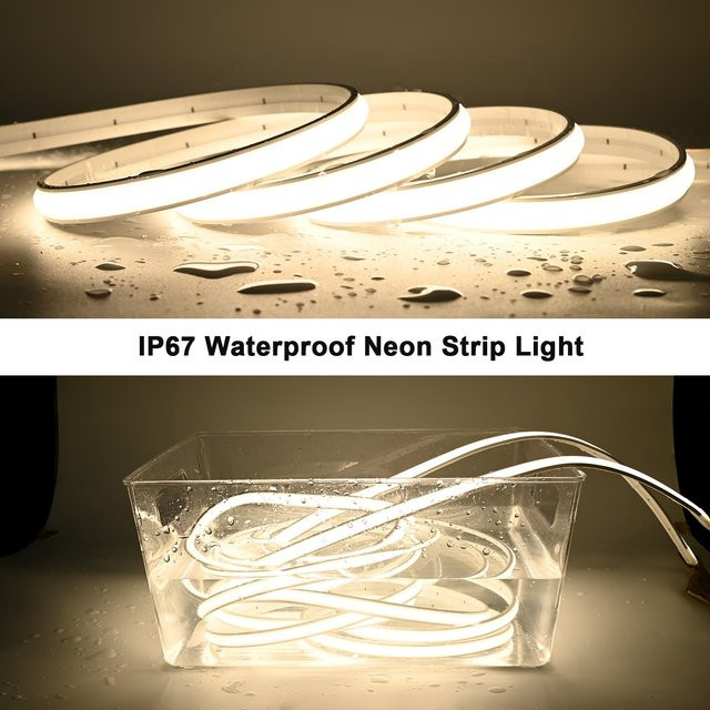 COXO Neon-LED-Streifenlicht Warmweiß, Wasserdichtes Dimmbares Lineares LED-Leuchten Set, 240 LEDs/m SMD2835, 2700lm/m, DC24V - Bild 1