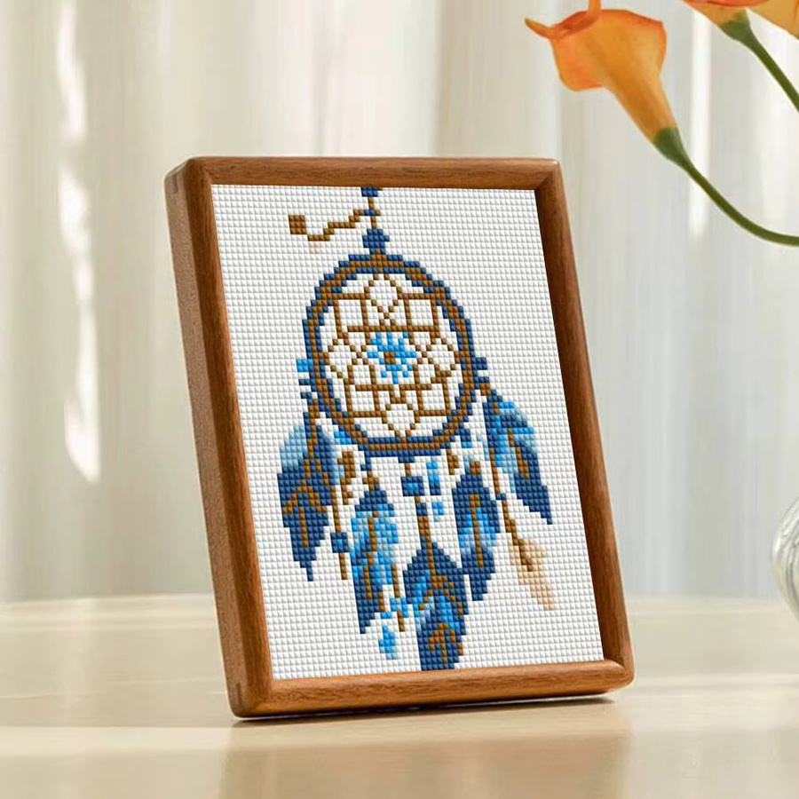 Huacan 8er Set Mini-Diamantgemälde Traumfänger und Blumen als Mosaik-Wanddekoration zum Selbermachen - Bild 2