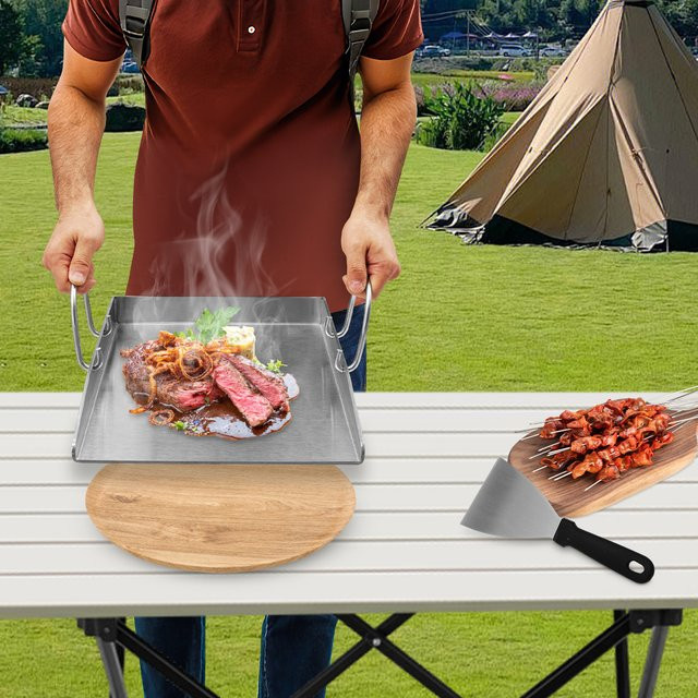 Weber Universelle Grillplatte aus Edelstahl für Gas- und Holzkohlegrills, passend für die Weber Genesis-Serie, Breite: 40,0 cm, Tiefe: 30,0 cm, Höhe: 4,4 cm - Bild 1