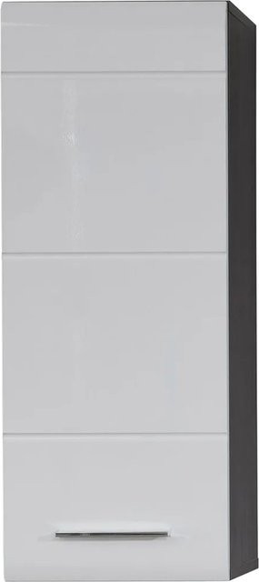 Trendteam Bad-Hängeschrank LineSkinBD in Weiß und Grau mit Hochglanz-Finish, B/H/T: 30 x 77 x 23 cm - Bild 1