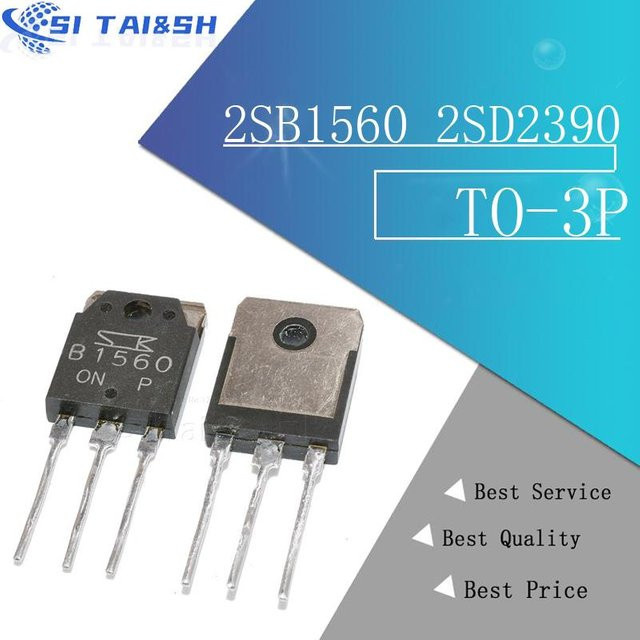 Si Tai&SH Transistor-Set 2SB1560 und 2SD2390 in Schwarz, 4 Stück (2 Paar) - Bild 1