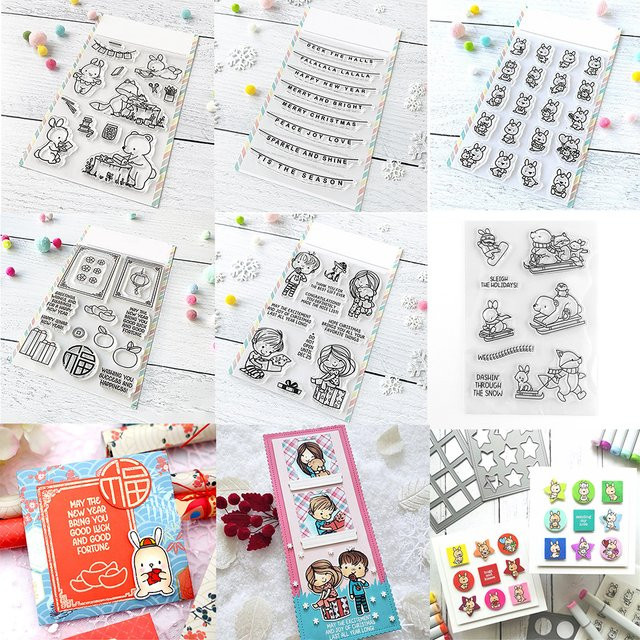 Schneidwerk zeuge Roter Umschlag mit Känguru-Stempel und Briefmarken für DIY Scrapbooking und Handwerk - Bild 1