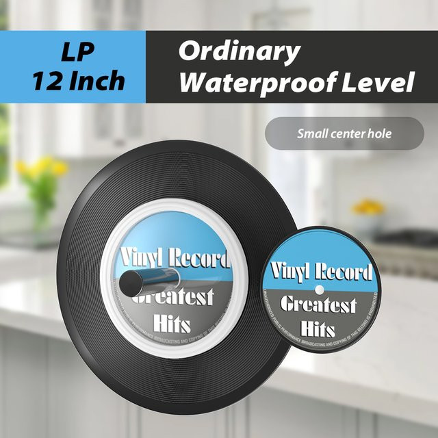 Shark Shake Vinyl Record Cleaner Clamp mit Griff und Label Saver Protector in Schwarz für 7-12 Zoll EPs und LPs - Bild 1