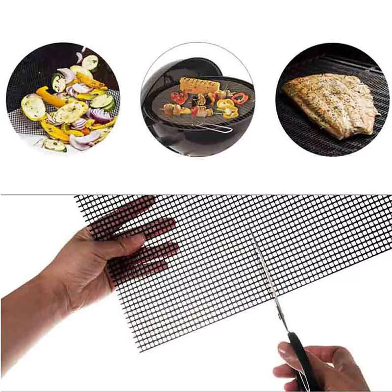 3er-Set Venlohome BBQ Grill Mesh Matten aus Drahtgeflecht, schwarz, Durchmesser: 40 cm - Bild 2