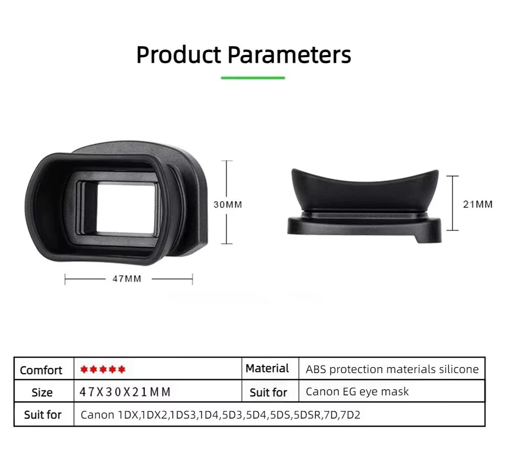 Canon Gummi-Augenmuschel-Abdeckung für Sucher und Okular in Schwarz, passend für 1DX, 1DX2, 1DS3, 1D4, 5D3, 5D4, 5DS, 5DSR und 7D II - Bild 2