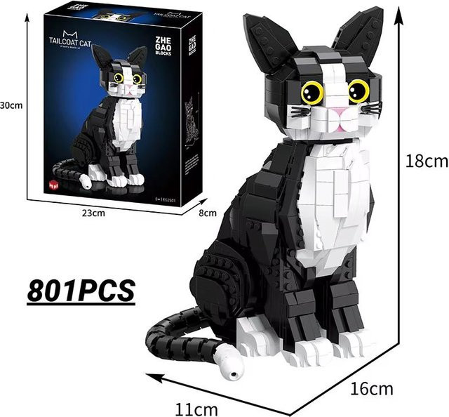 Schwalbenschwanz Katze, Bausteine, 801 Teile, ab 8 Jahren - Bild 1