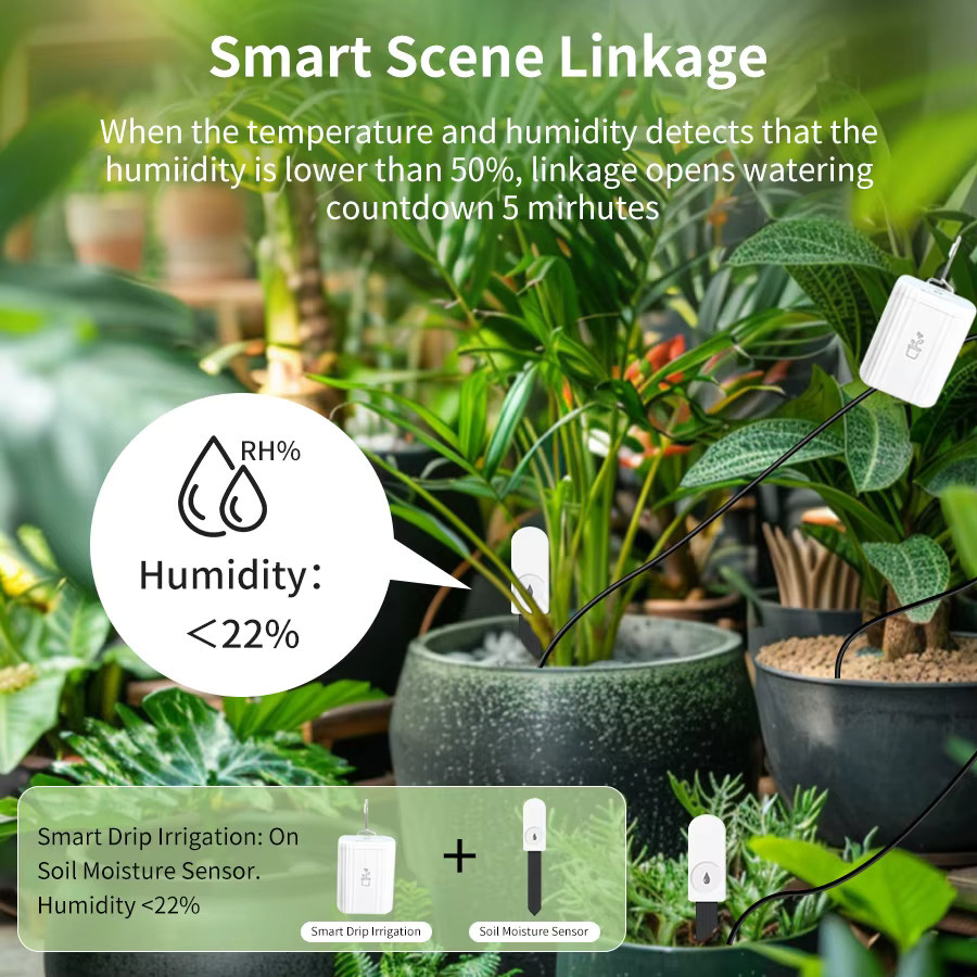 Tuya Zigbee 3.0 Bodenfeuchtesensor in Weiß zur Temperatur- und Feuchtigkeitsmessung für intelligente Gartenpflanzen via Smart Life App und Zigbee2MQTT - Bild 5