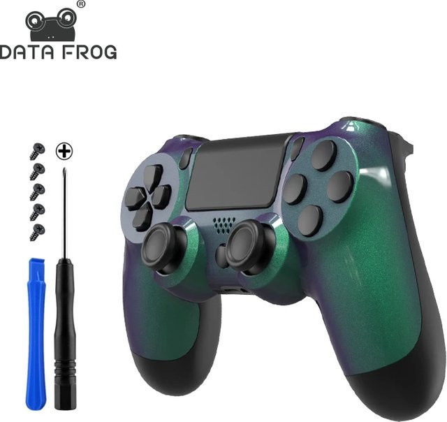 DATA FROG Chameleon Verchromung Frontgehäuse Shell Ersatzabdeckung für PS4 Slim und PS4 Pro Controller in Multicolour - Bild 1