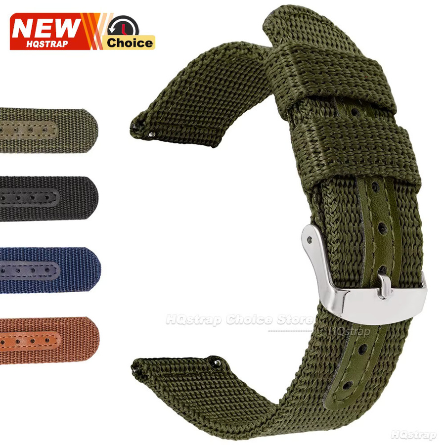 HQstrap Uhrenarmband Nylon, Schwarz, Unisex - Bild 2