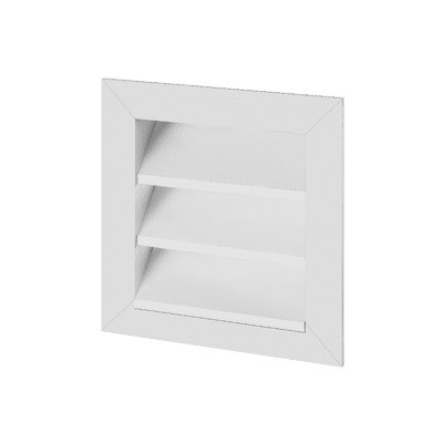 Helios Wetterschutzgitter WSG 500 aus Aluminium in Weiß und Natur eloxiert - Bild 1