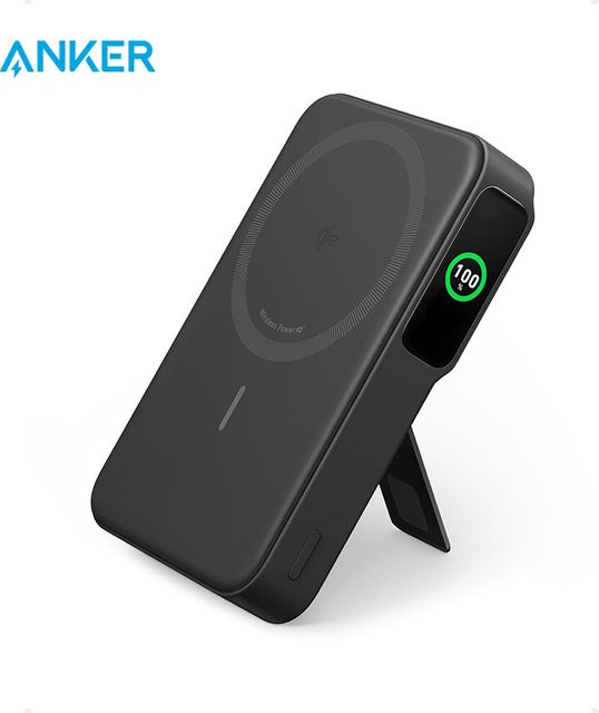 Anker MagGo Power Bank Qi2-zertifiziertes 15W schnelles MagSafe-kompatibles mobiles Ladegerät mit 10.000mAh Akku in Schwarz oder Weiß - Bild 1