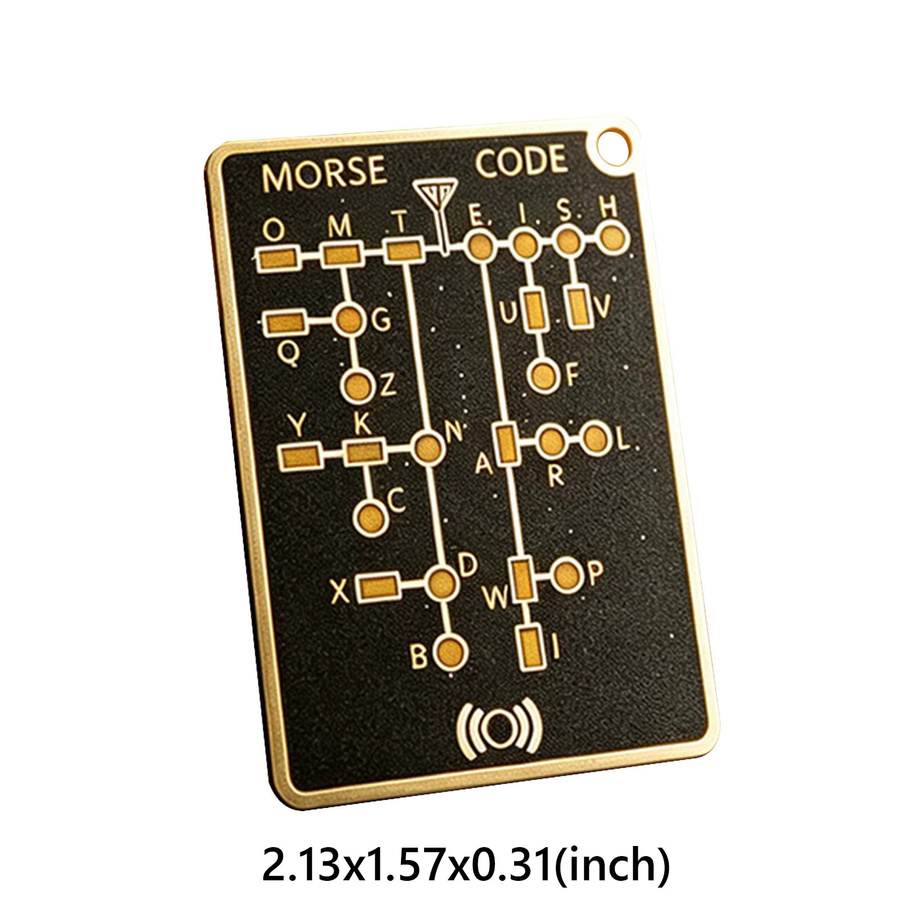 Morsecode-Übungskarten im Taschenformat als tragbares Übungsgerät für die Verschlüsselungssprache in Schwarz - Bild 2
