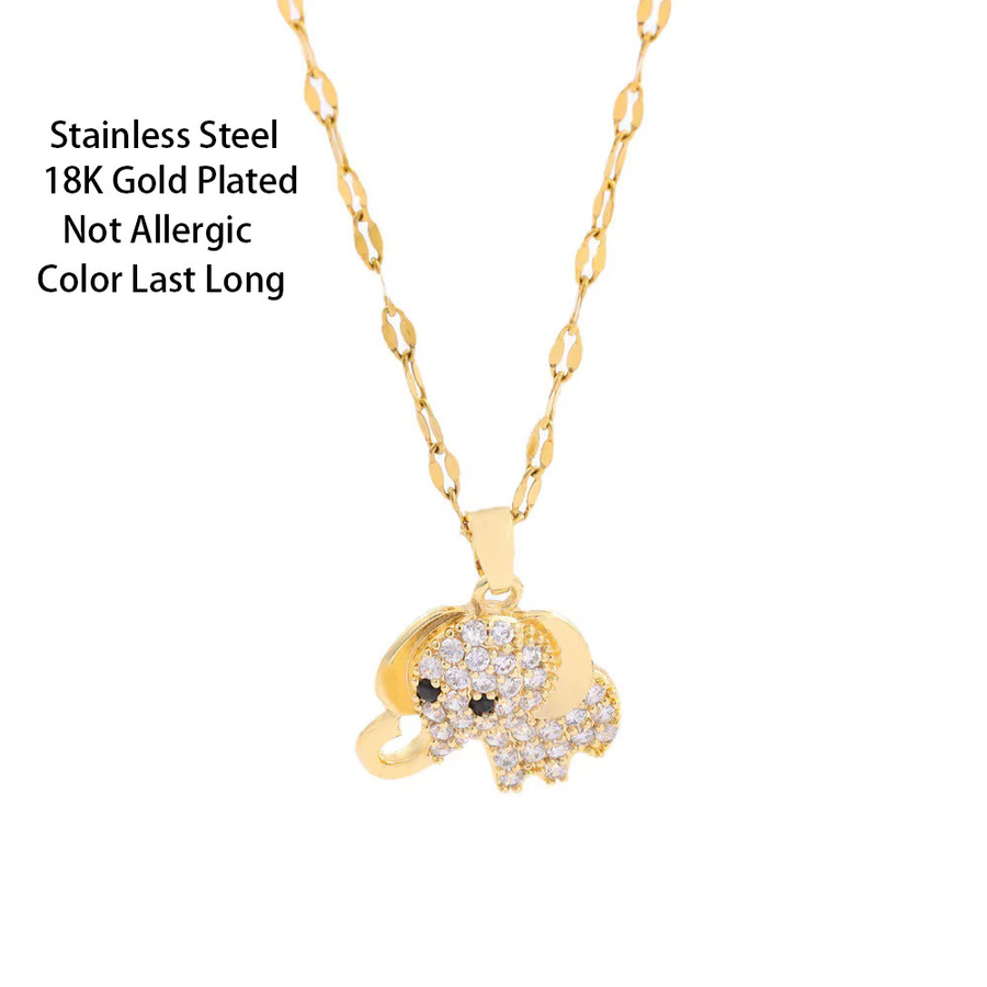 Marisa Halskette Edelstahl, Gold, Zirkonia, Damen - Bild 2