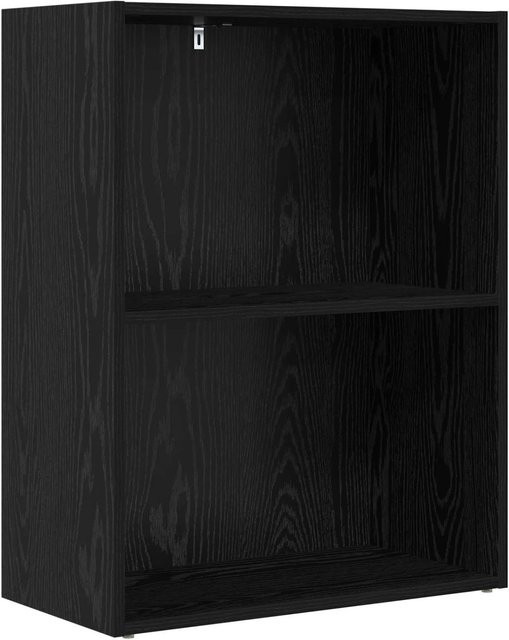 vidaXL Bücherregal in Schwarz und Eichen-Optik mit verstellbaren Regalböden, B/T/H: 60 x 30 x 76,5 cm - Bild 1