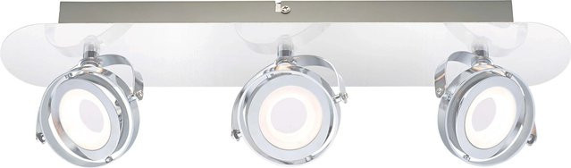OBI LIGHTING LED 3er-Spot Montaro Deckenlampe in Weiß Matt und Chrom, verstellbar - Bild 1