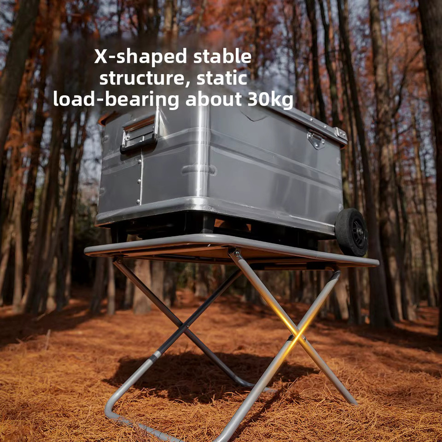 Mountainhiker Taktischer Outdoor-Camping-Klapptisch aus Aluminiumlegierung, Schwarz - Bild 3