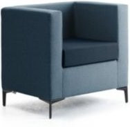 Leyform Sessel mit Armlehnen in Blau, B/T/H: 72 x 60 x 73 cm - Bild 1