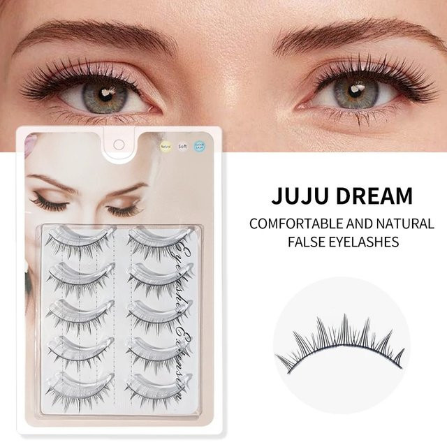 Künstliche Wimpernverlängerungen, 10 Paar, Black, Natürlicher Look - Bild 1