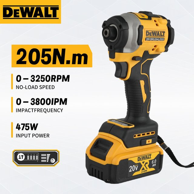 DeWalt DCF850 Bürstenloser 20-V-Lithium-Ionen-Schrauber und Bohrer in Gelb (ohne Akku) - Bild 1