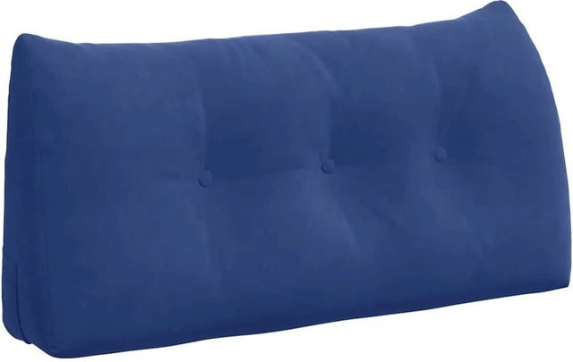 vidaXL Rückenkissen aus Samt in Blau, B/T/H: 100 x 24 x 50 cm - Bild 1