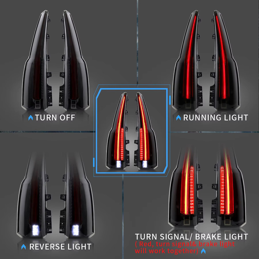 Vland LED-Rücklichter für Chevrolet Tahoe und Suburban der 4. Generation (2015-2020, K2UC) - Bild 3