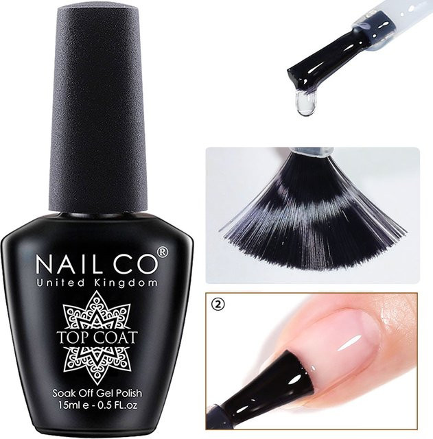 NAILCO Gel-Nagellack, Transparent, 15 ml - Bild 1
