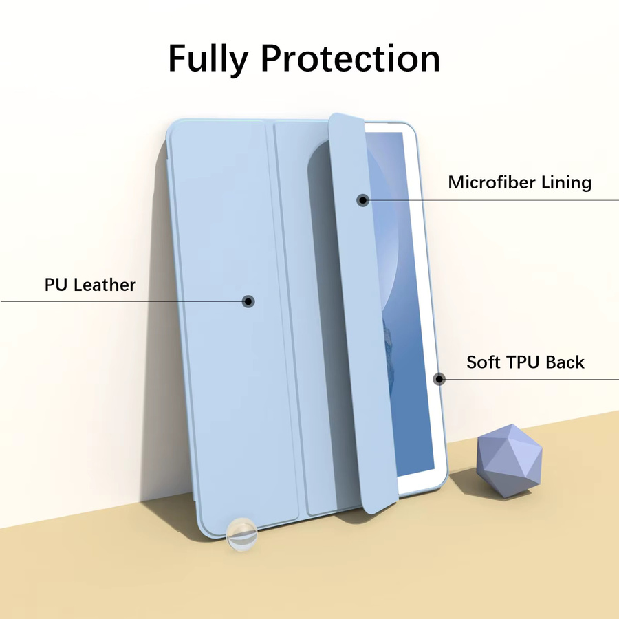 Magnetische Flip Smart Cover für Samsung Galaxy Tab A11+ / A9+ 8,7'' 2025 (SM-X130, SM-X136, SM-X110, SM-X115) in Blau - Bild 2
