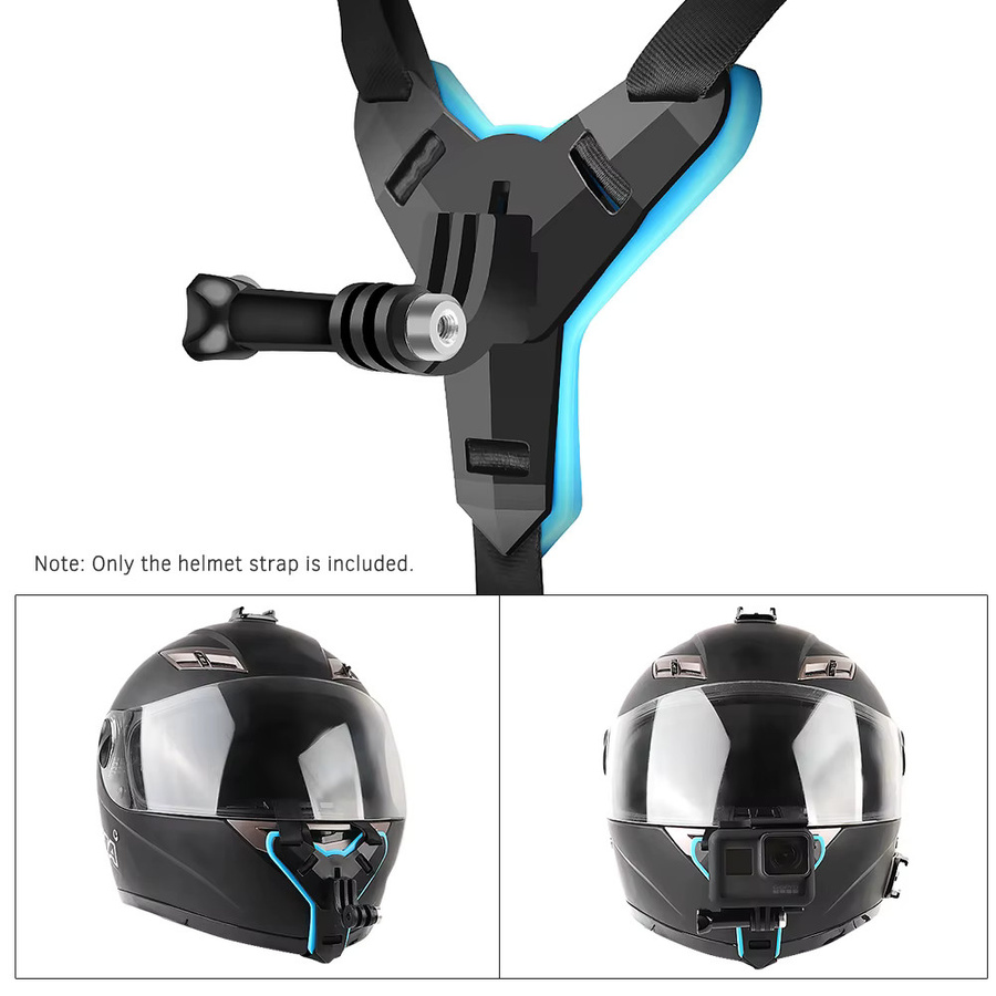 Motorrad Helm Telefon Halterung und GoPro Action Kamera Ständer in Schwarz für GoPro Hero 12 10 9 8 7 - Bild 2