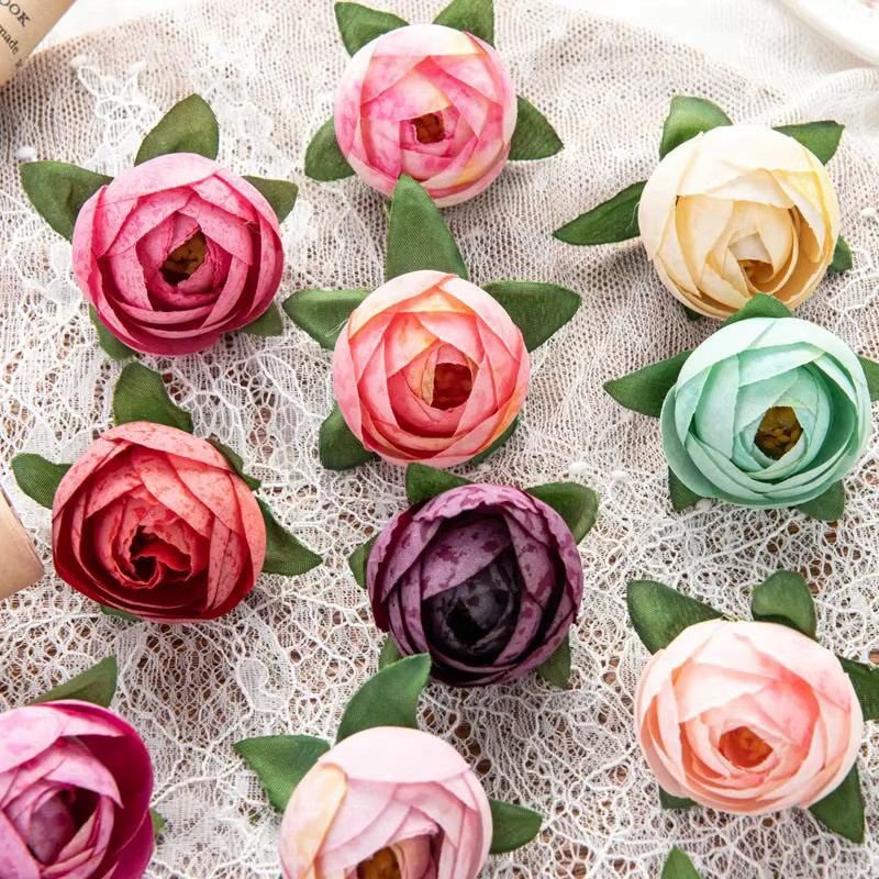 ZQCY Seiden-Kunstblumen Teerosen-Knospen in Multicolour für Tischdekoration und Hochzeits-DIY - Bild 4