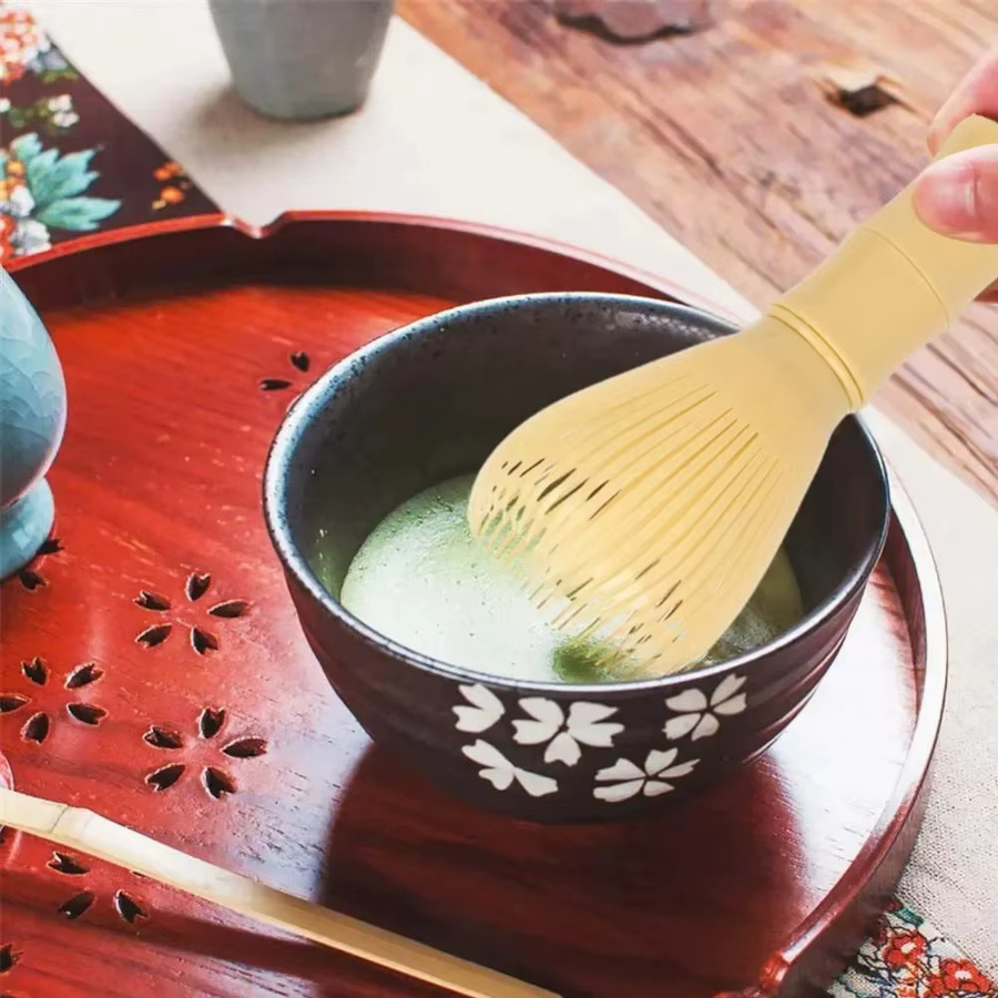 MYVIT Matcha-Schneebesen in Gelb, spülmaschinenfester Matcha-Mixer und Rührwerkzeug für Grüntee - Bild 4