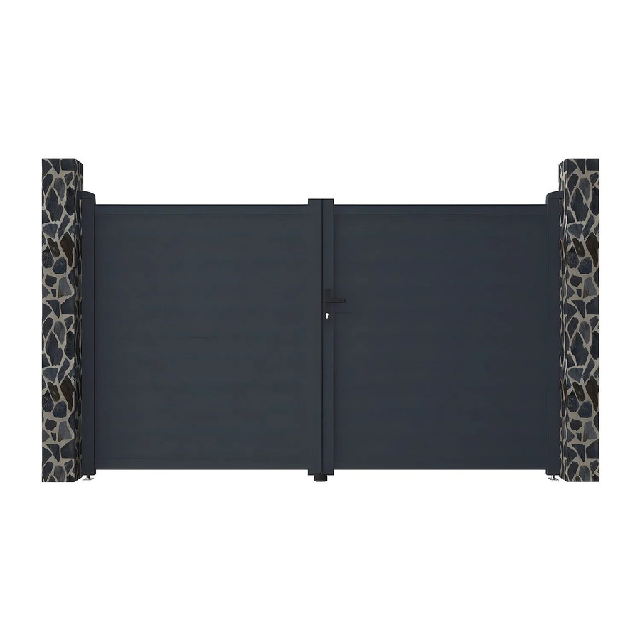 Vente-unique Flügeltor Nazario aus Aluminium in Anthrazitgrau, Breite: 300 cm - Bild 2