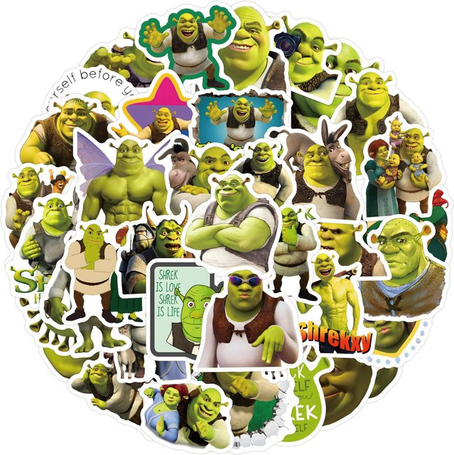 Bandai Shrek Aufkleber, 60-teiliges Set - Bild 1