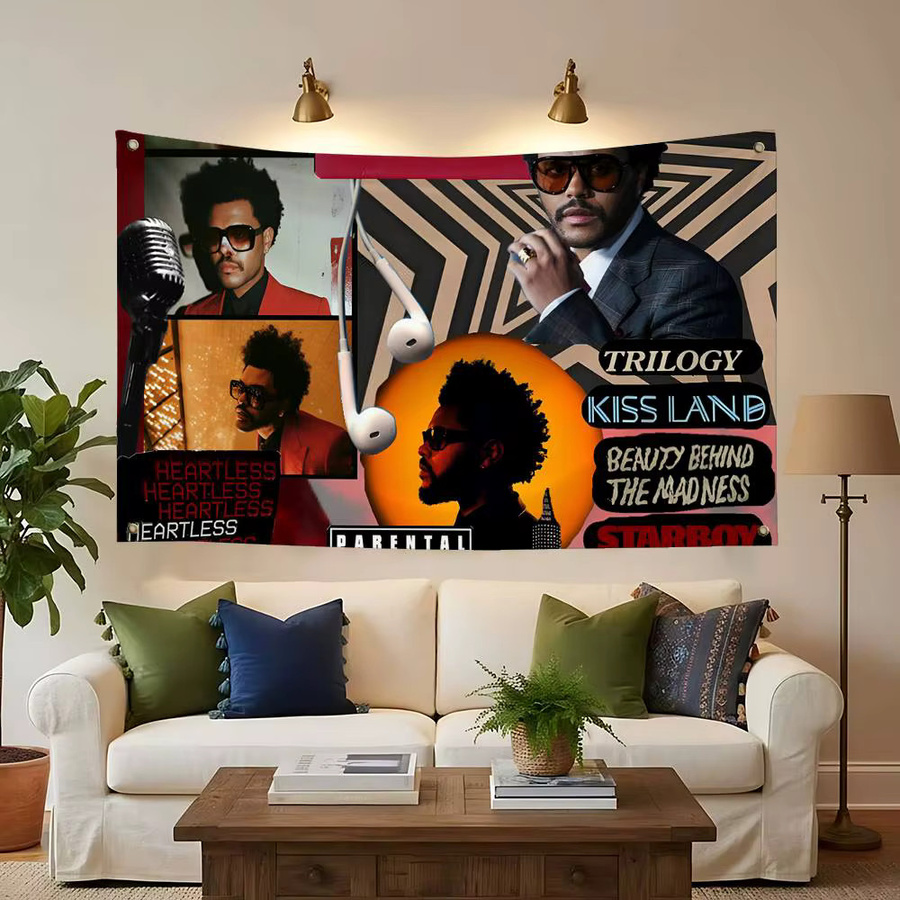 Rastar Flagge The Weeknd mit abstraktem Grafikdesign in Multicolour, B/H: 70 x 50 cm - Bild 2
