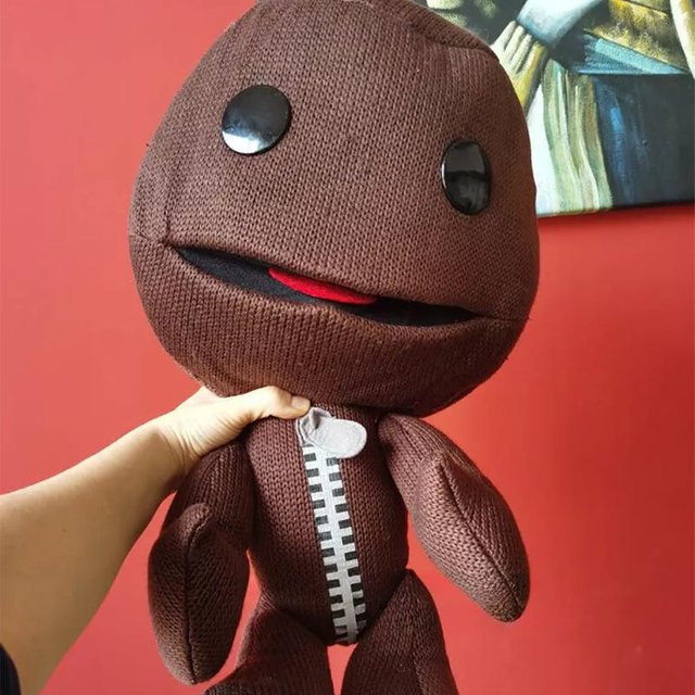 Little Big Planet Sackboy-Plüschpuppe, Schwarz, Braun - Bild 1