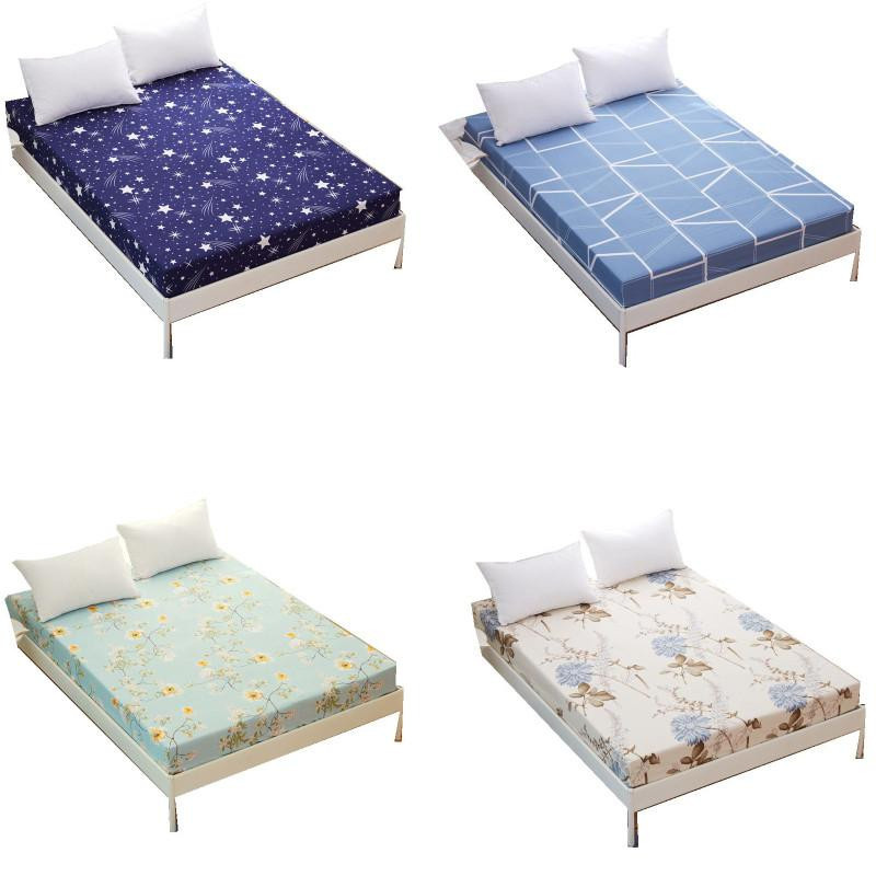 Spannbettlaken Super King Size mit Blumenmuster und Gummiband in Weich und Bequem, B/T: 120 x 200 cm - Bild 1