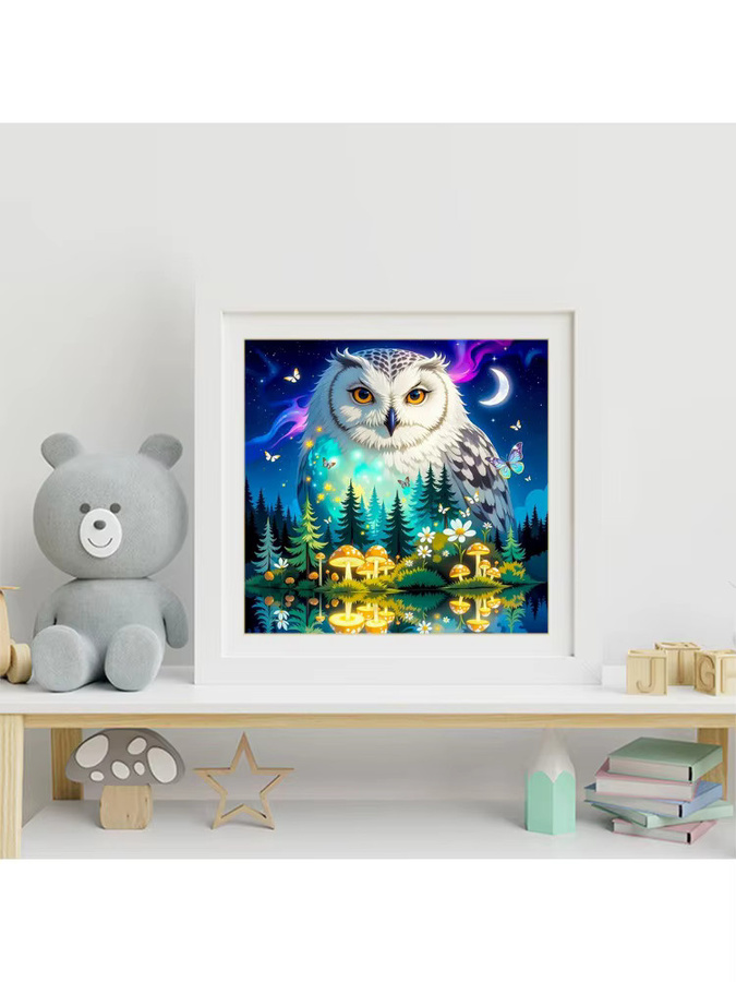 Evershine Tier-Diamantmosaik Eule, Diamantmalerei, Acryl, Bunt - Bild 3