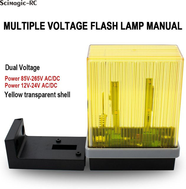 Scimagic-RC Sicherheitsschutz Blinklicht in Gelb für Torlichtalarm 12V-265V AC/DC - Bild 1