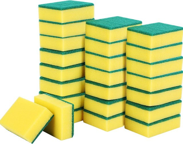 Multifunktionale quadratische Küchenschwämme von Untior in Mehrfarbig, hochsaugfähig und doppelschichtig für die Fleckenentfernung - Bild 1