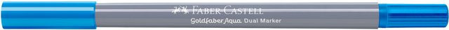 Faber Castell Goldfaber Aqua Dual Marker in Azurblau mit Brush- und Ink-Spitze - Bild 1