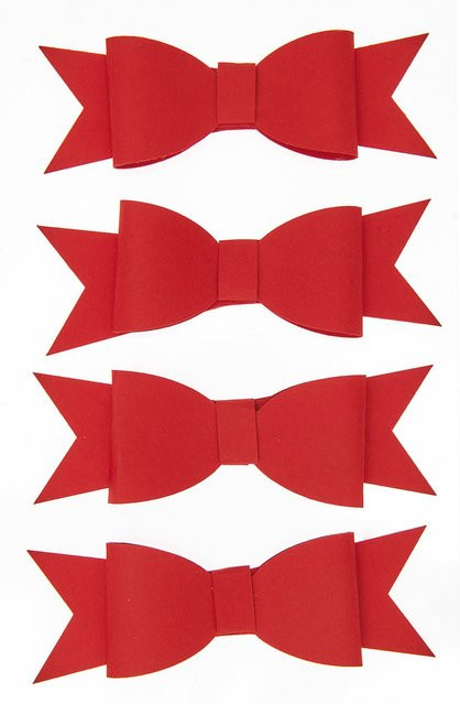 Rico Design Paper Poetry 3D Sticker Schleifen in Rot - Bild 1