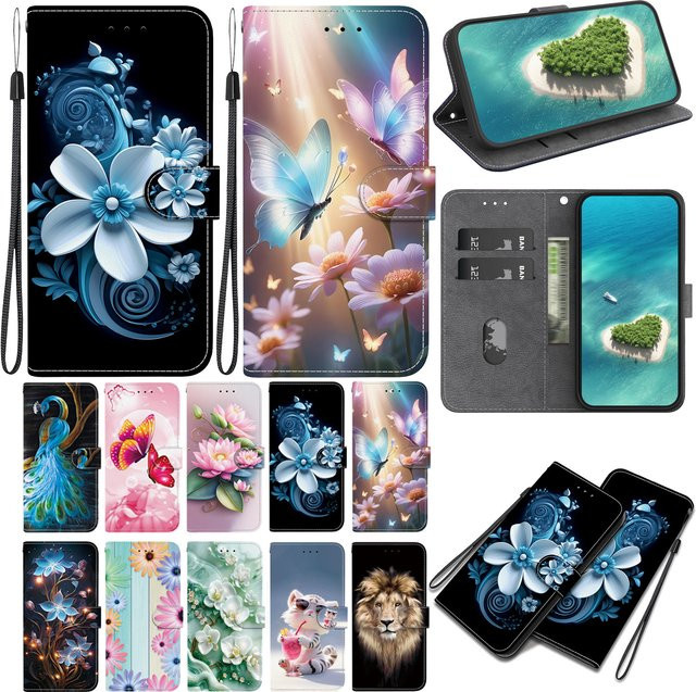 Leder Handyhülle Wallet mit Lanyard für Samsung Galaxy S21 S22 S23 S24 S25 S26 Ultra Plus FE Edge Pro - Bild 1