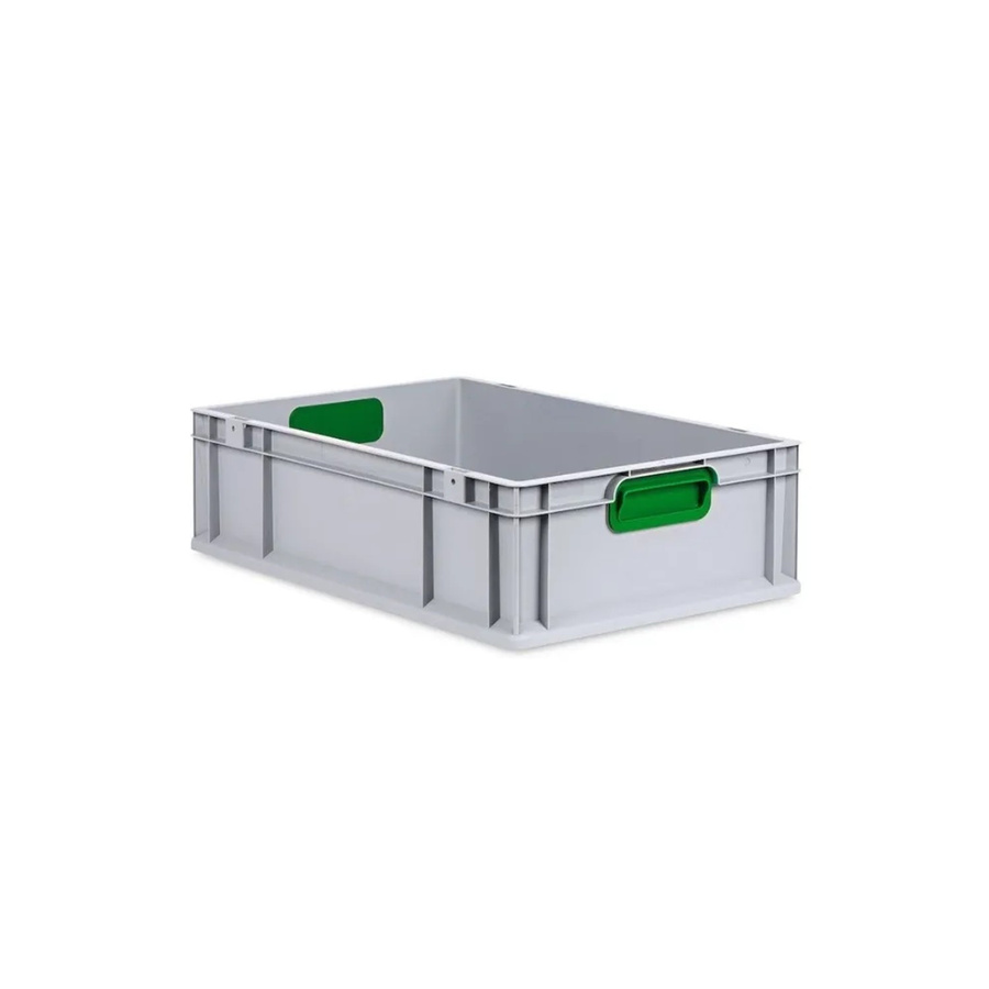 PROREGAL Eurobox Nextgen Color Transportbox mit Griffen und glattem Boden, Grün, H x B x T: 17 x 40 x 60 cm, 34 Liter - Bild 2