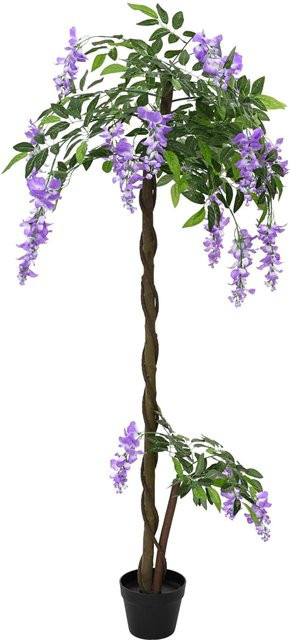 Künstlicher Bohnenblütenbaum von VD Home Furnishing in Lila, H x B x T: 160 x 80 x 18 cm - Bild 1