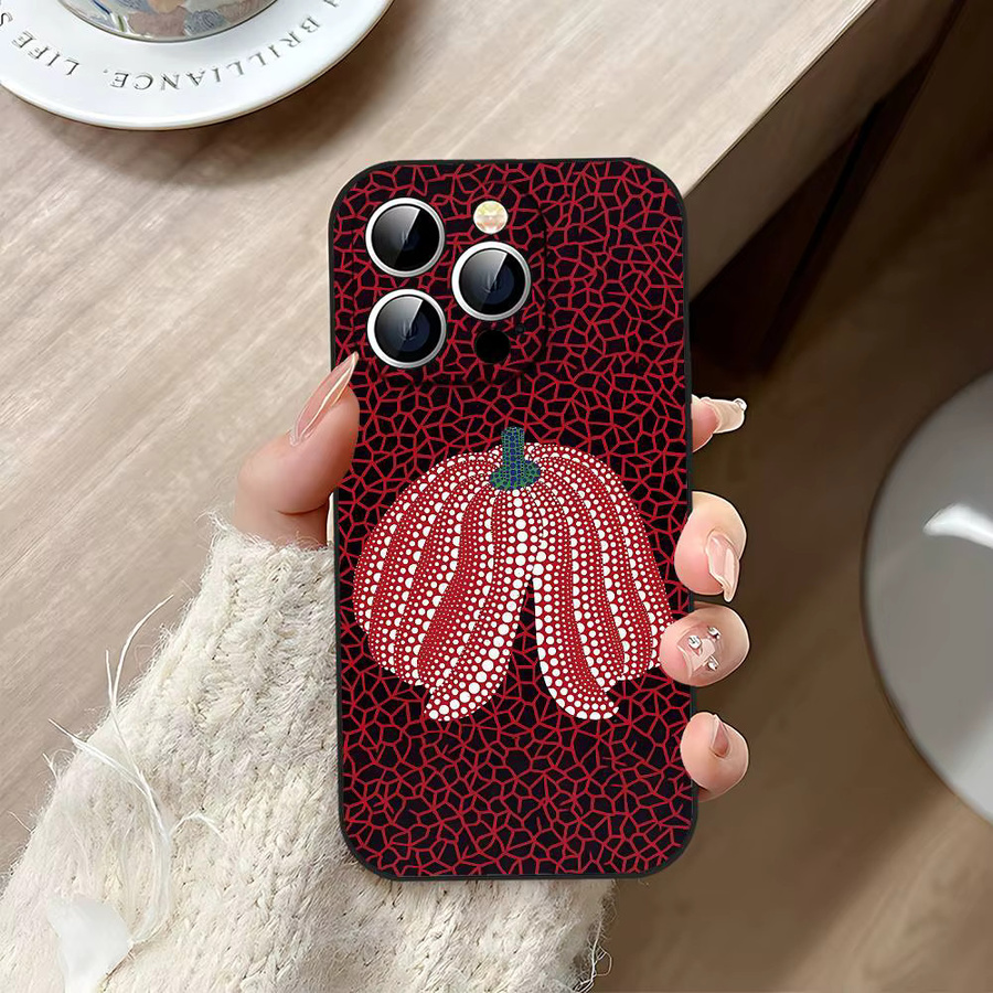 Yayoi Kusama Pumpkin Handyhülle Schwarz für iPhone 17, 16, 15, 14, 13, 11 Pro Max, Plus, X, XR, XS Max und Mini - Bild 2