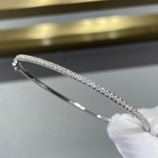 Armreif 925 Silber, Gold, Zirkonia, Damen - Bild 1