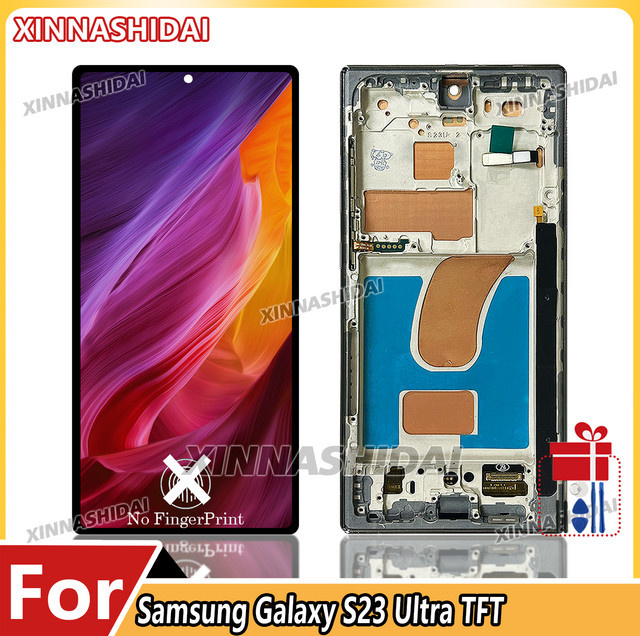 TFT Display Touchscreen Digitizer Ersatz für Samsung Galaxy S23 Ultra SM-S918B SM-S918U in Schwarz oder Silber - Bild 1