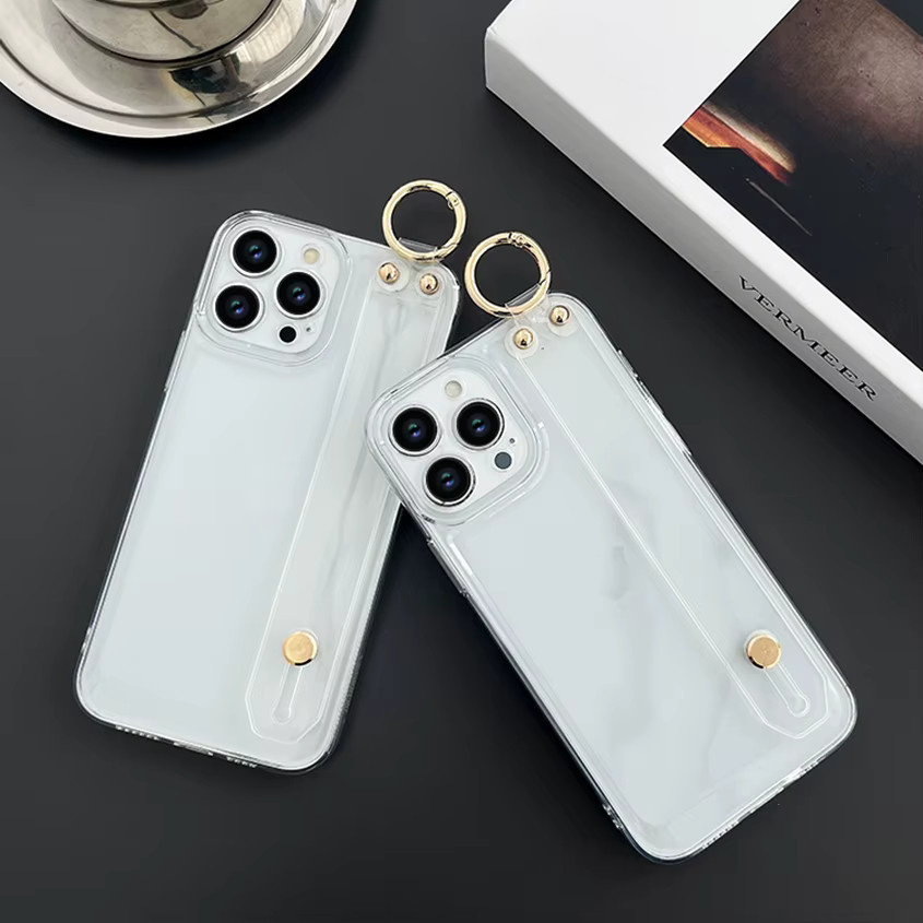 Transparente Handyhülle mit Handschlaufenhalter von MOQINO für iPhone 17 16 15 14 13 12 11 Pro Max Plus und SE - Bild 2