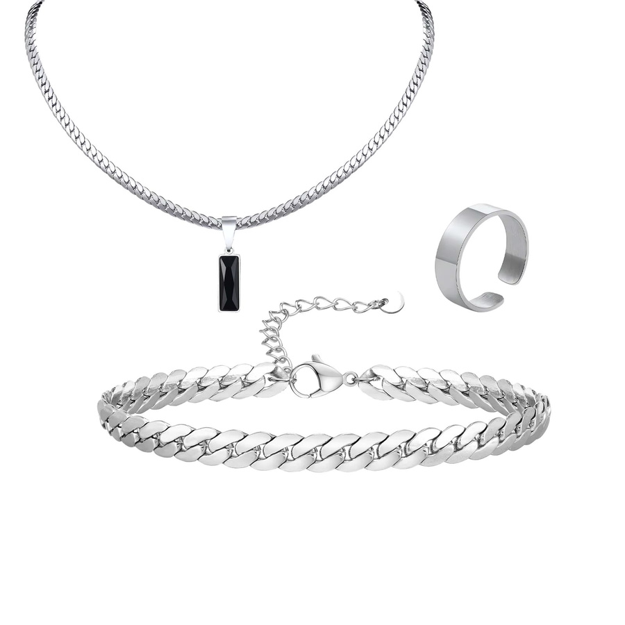 Schmuckset mprainbow, 3-teilig, Edelstahl, Silber, Herren - Bild 6