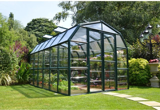 Palram Canopia Gewächshaus Grand Gardener Grün mit Polycarbonat-Platten und Fundamentrahmen B: 389 cm, T: 265 cm, H: 238 cm - Bild 1