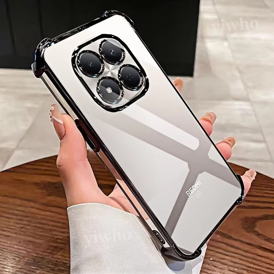 Xiaomi Handyhülle für Redmi Note 15 Pro Max Plus und Note 14 Pro+ in Schwarz und Transparent mit Kameraschutz aus weichem TPU für 4G und 5G - Bild 2